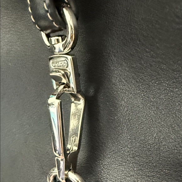 Coach Hamilton Y2K Clip Bag Elegant Black Leather 2001 - Picture 3 of 14